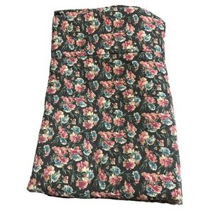 Vintage Ralph Lauren Isadora Style Floral Quilt Full Queen Black Cottagecore